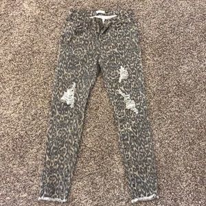 Easel Los Angeles Cheetah Print pants